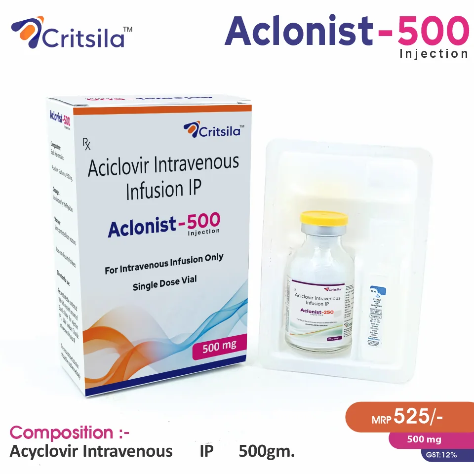 Acyclovir 500mg Injection at Best Price in PCD Pharma Franchise for Antiviral and Herpes Management, Antiviral Therapy